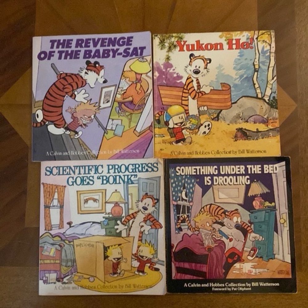Calvin and Hobbes by Bill Watterson set of four books